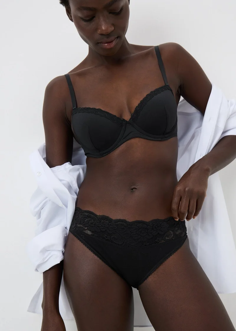 ماتلان عبوة من  سراويل داخلية دانتيل عالية الأرجل بألوان الباستيل